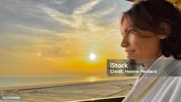 Beach Vacation In Ostend Stock Photo - Download Image Now - 45-49 Years, Adult, Adults Only