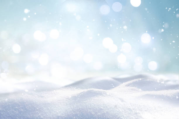 istock Beautiful natural background with snowdrifts, soft bokeh and space for text. 1427296961