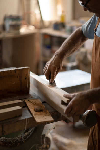 istock Senior male carpenter working 1427301319