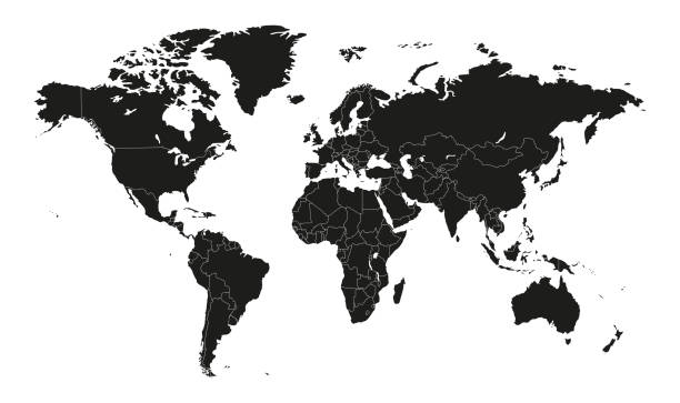 istock World Map With Country Borders. Detailed Outline Political World Map. Silhouette Vector Style. 1427320298