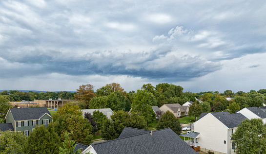Storm entering a Purcellville, Virginia neighborhood.