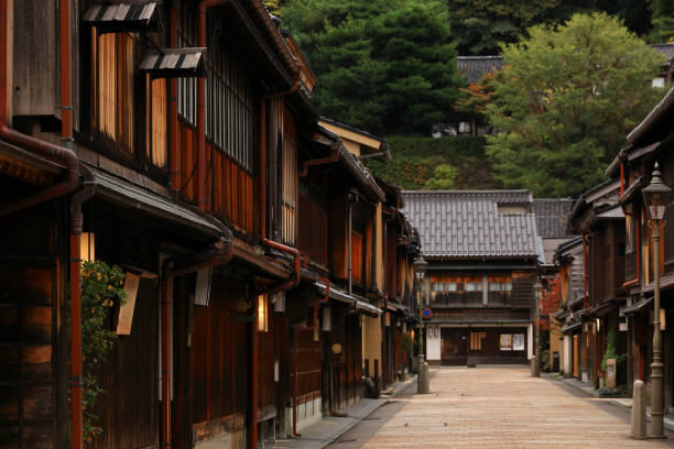 日本の古都「金沢東茶屋地区」の風景