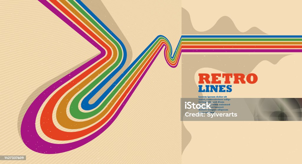 Retro Vector Graphics 3d Retro Lines Vector Abstract Background 3d Dimensional Perspective ...