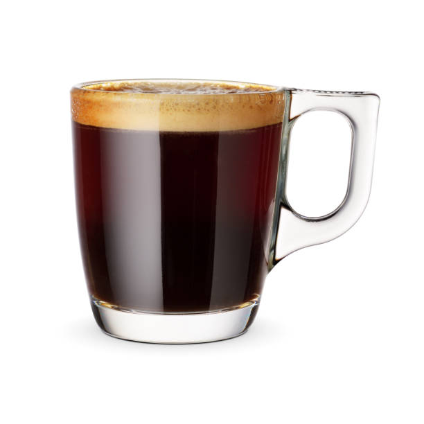 istock Glass cup of espresso coffee isolated on white. 1427344994