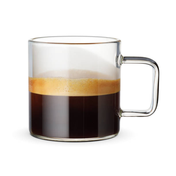 istock Glass cup of espresso coffee isolated on white. 1427344998