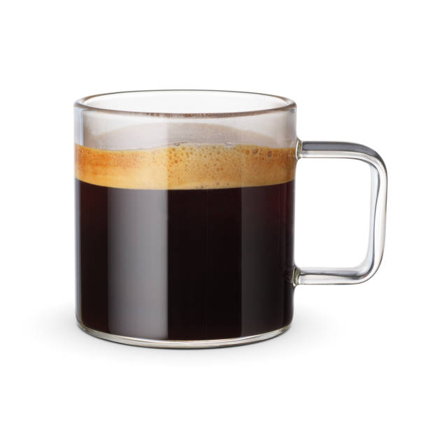 istock Glass cup of espresso coffee isolated on white. 1427345009