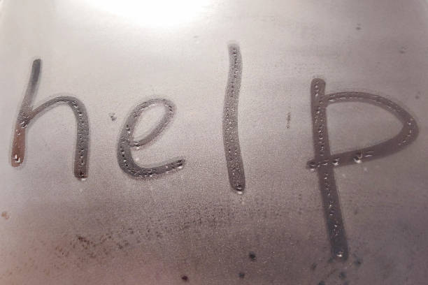 istock Inscription on fogged mirror. Help. 1427357327