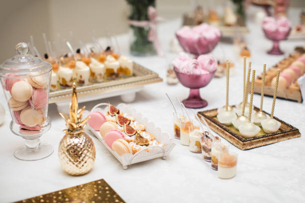 istock beautifully decorated table with sweet candy bar 1427360925
