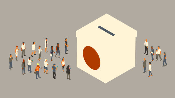 ilustracja wyborów w japonii - referendum stock illustrations