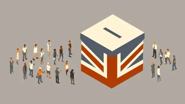 Vector illustration of United Kingdom elections illustration
