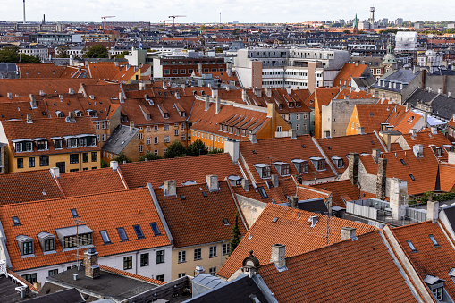 Copenhagen, Denmark Rooftops of the city.