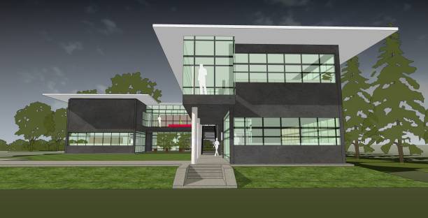 istock 3D illustration of building project 1427398240