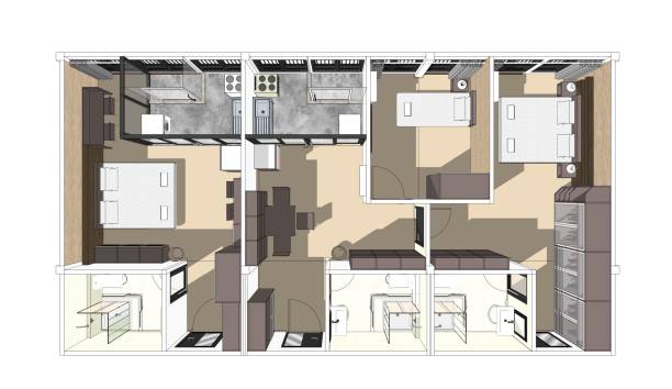 istock 3D illustration of building project 1427399172