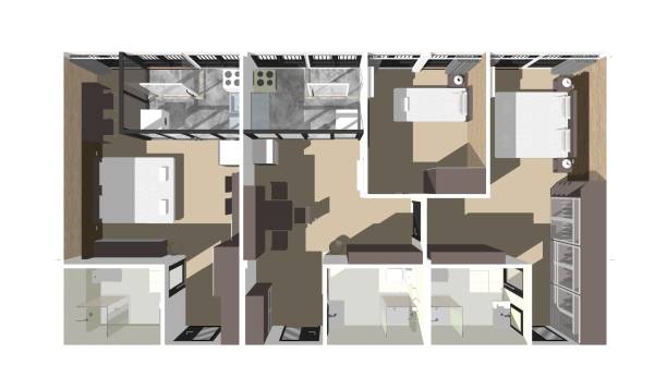istock 3D illustration of building project 1427399173