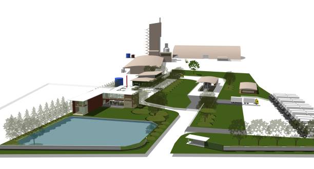 istock 3D illustration of building project 1427399221