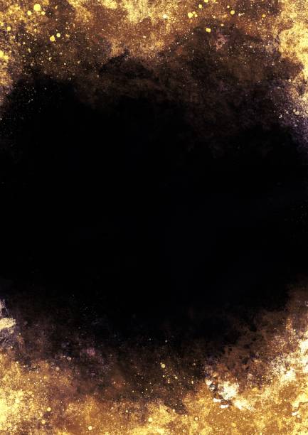 istock Black and gold vertical background for greeting cards and banner posters 1427402231