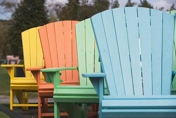 Painted chairs  the hamptons photos stock pictures, royalty-free photos & images