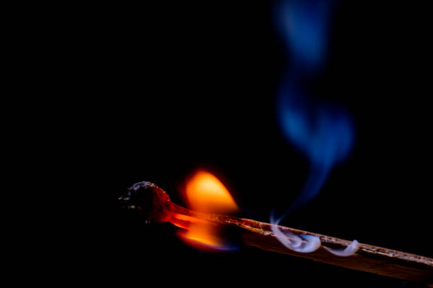 Line of burning matches