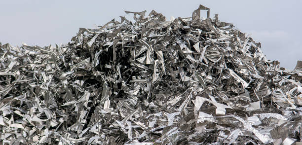 istock Scrap metal heap. Discarded material sorted and  prepared for recycling. 1427428431