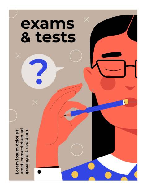 ilustrações, clipart, desenhos animados e ícones de exame e teste educacional - question mark obscured face asking women