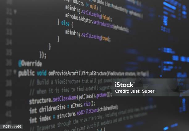 Programming Code Software Developer Computer Technology Stock Photo ...