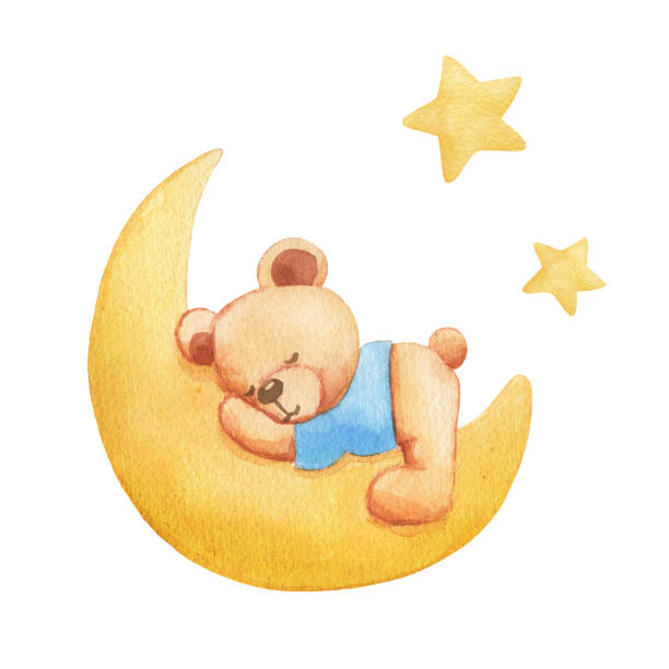 Oso Durmiendo En La Luna Vectores Libres de Derechos - iStock Oso Durmiendo En La Luna Vectores Libres de Derechos - iStock