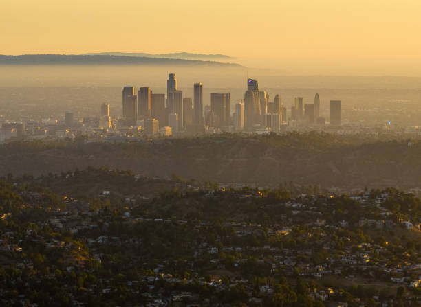 istock Los Angeles Skyline Aerial View 1427470040