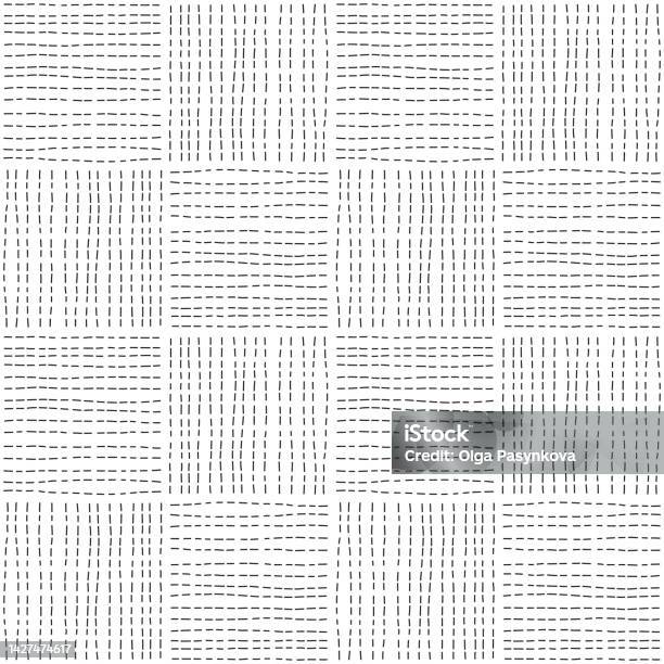 Irregular Squares Pattern Geometric Pattern With Dashed Lines In Squares Abstract Irregular Hand ...