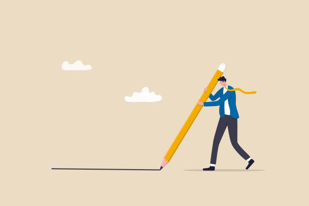 istock Set boundary, privacy or business territory, start business planning, know limitation or blocker or barrier concept, businessman holding big pencil drawing the boundary line. 1427481514