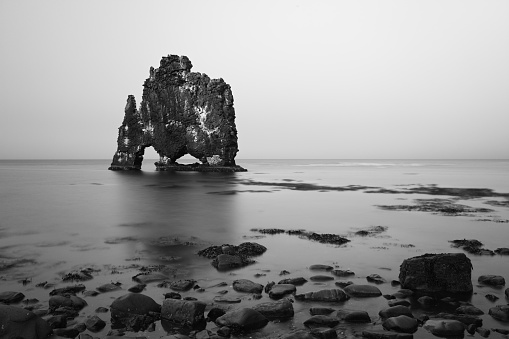 Rock sea symbol in Iceland - hvitserkur