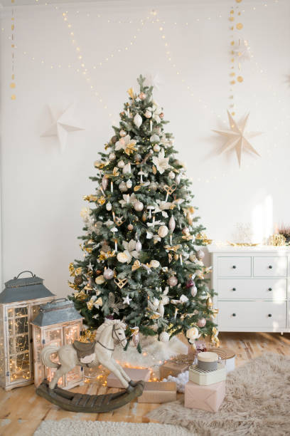istock New Year's interior with a Christmas tree 1427491133