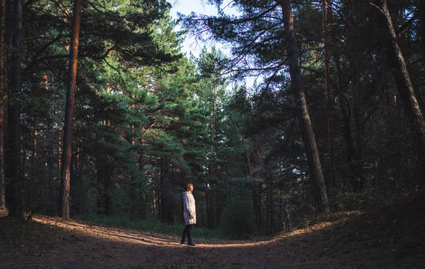 istock young woman in a pine forest 1427493491