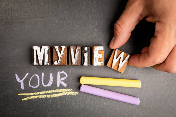 istock My view and Your View. Phrase from wooden letters on a blackboard 1427494483