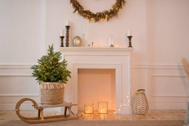 istock New Year's interior with a Christmas tree 1427496027