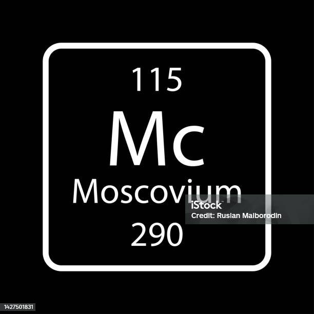 モスコビウムのシンボル周期律表の化学元素ベクターイラストレーション アイコンのベクターアート素材や画像を多数ご用意 アイコン