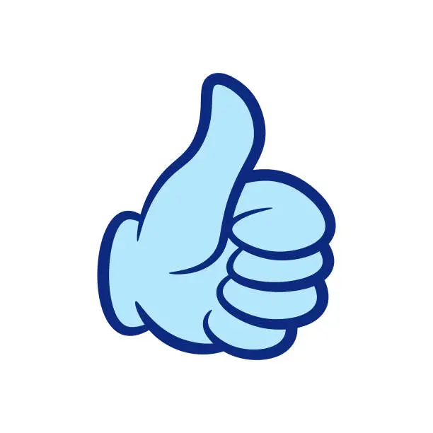 Vector illustration of Thumbs up design