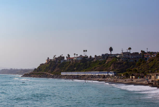 train Surfliner Arriving to San Clemente Pier
