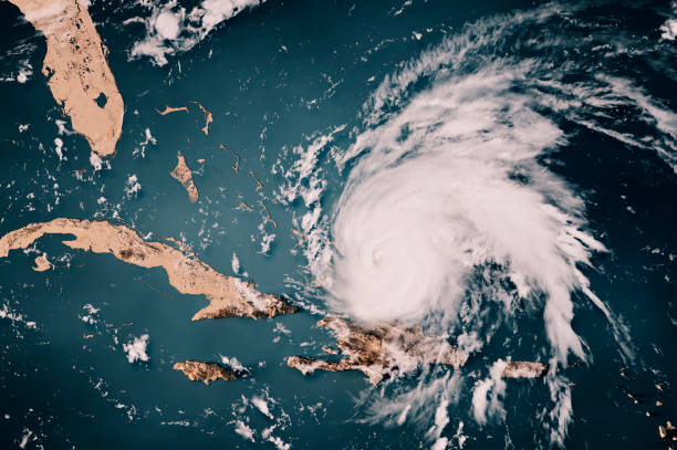 istock Hurricane Fiona Cloud Map Caribbean Sea 3D Render Neutral 1427518654