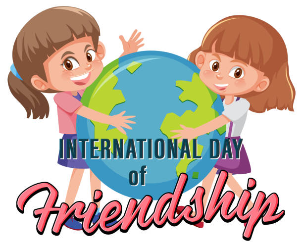 International Friendship Day Banner Design Stock Illustration - Download  Image Now - Animal, Art, Cartoon - iStock