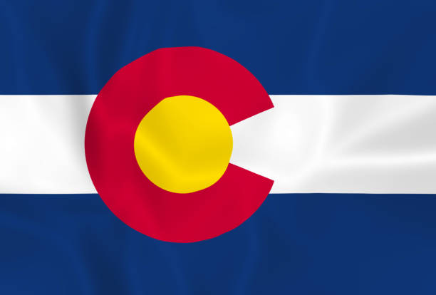 istock Illustration waving state Flag of Colorado 1427523577