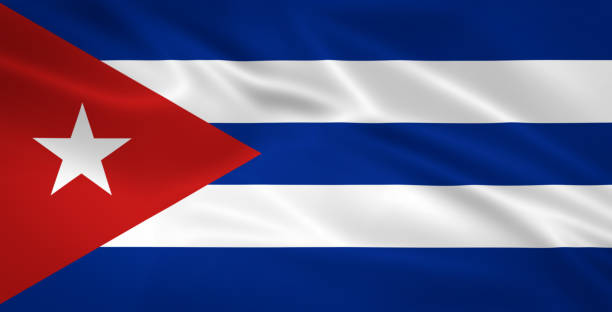 istock Illustration waving state flag of Cuba 1427523610