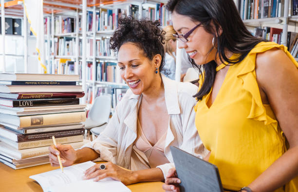 istock Two women studying in the library 1427524669