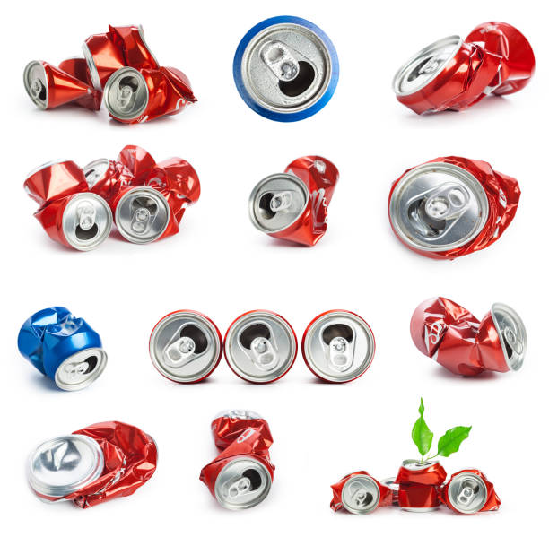 Crumpled aluminum can