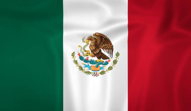 istock Illustration waving state flag of Mexico 1427527236