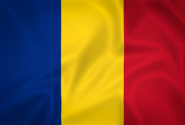 istock Illustration waving state flag of Romania 1427527633