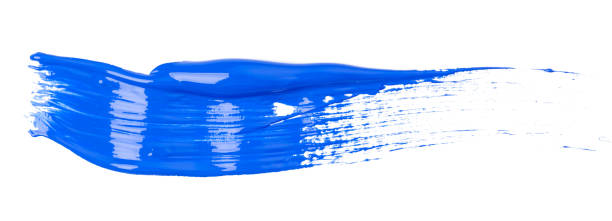 istock Blue traces of paint isolated on a white background 1427529358