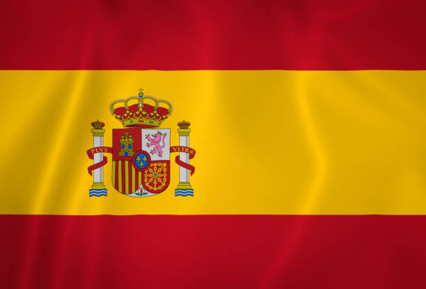 istock Illustration waving state flag of Spain 1427529673