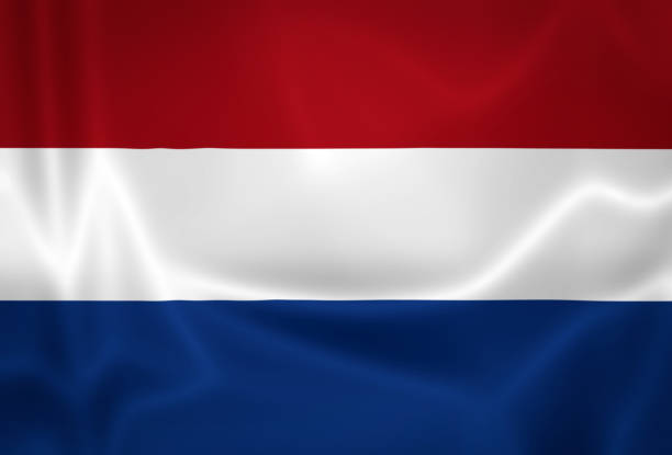 istock Illustration waving state flag of the Netherlands 1427530200