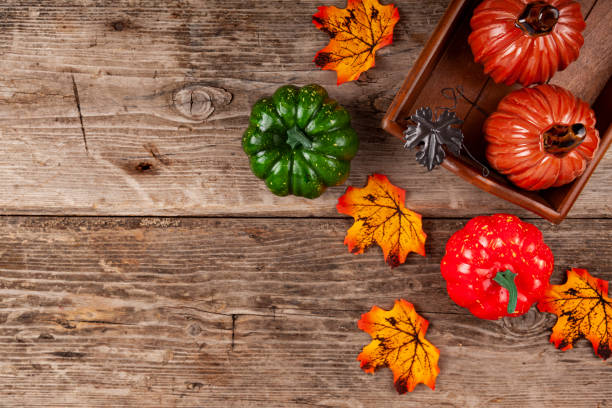 istock Autumn decorations and pumpkins 1427532648
