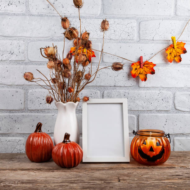 istock Thanksgiving, Halloween holiday poster design. 1427532936